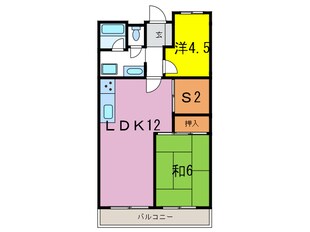 岡本パークマンション（210）の物件間取画像